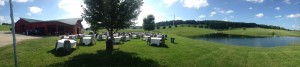 The set up for the BBQ reception at Washington County Farm of the County Mayor. 