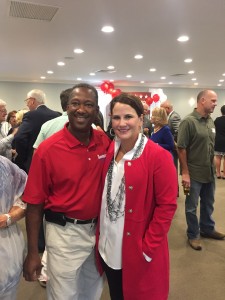 First District Republican candidate Michael Covington with Fourth District candidate Janet Testerman 