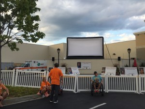 The screen where the TN/VATech game will be broadcast at 8 pm