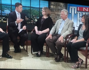 The three new Knox Co School Boarders on Inside TN with Moderator WBIR News Anchor John Becker.